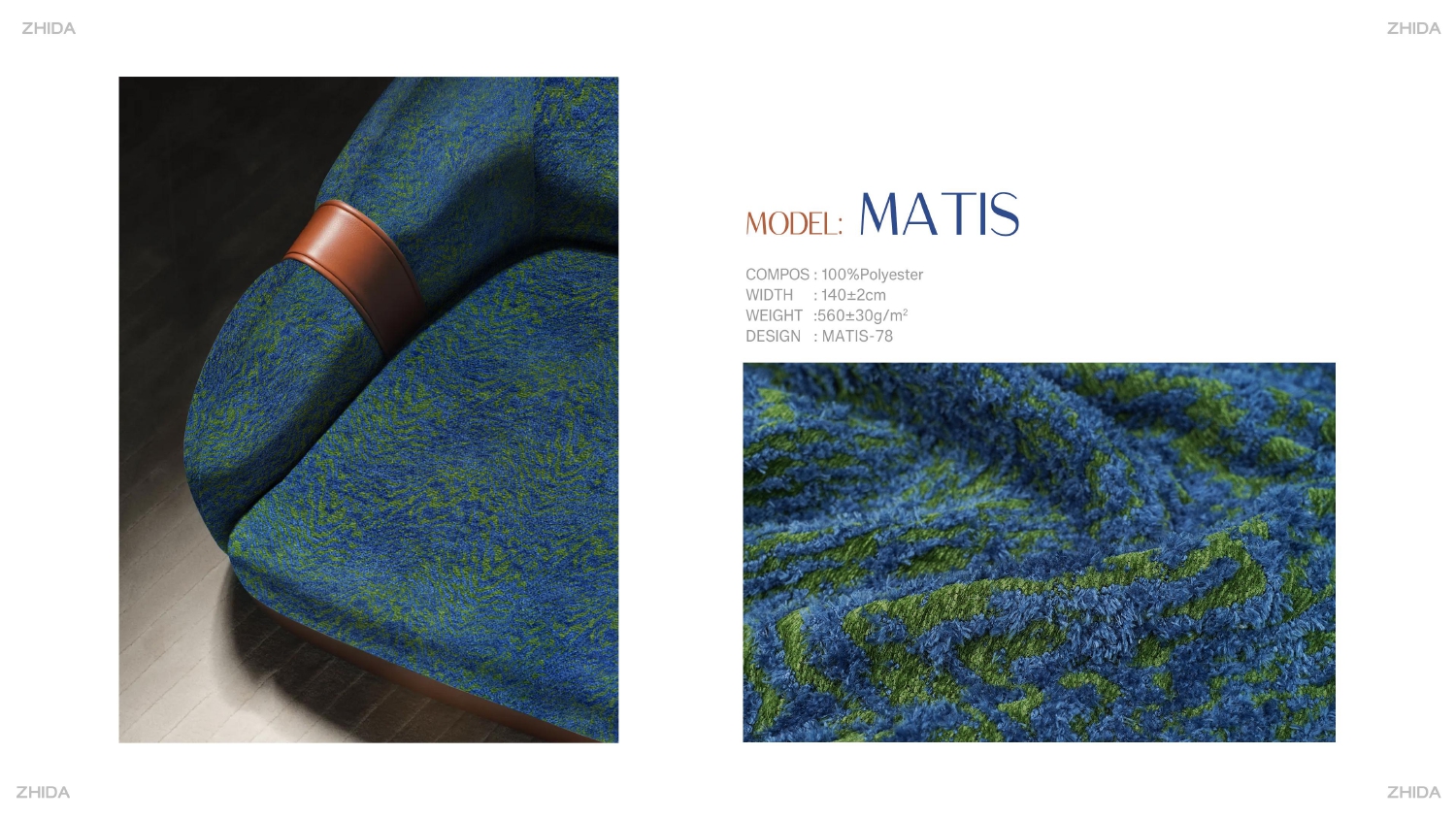 Matisse Fauvist Old Money Mountain Texture Plush Feather Yarn Quiet Luxury Sofa Upholstery Fabric